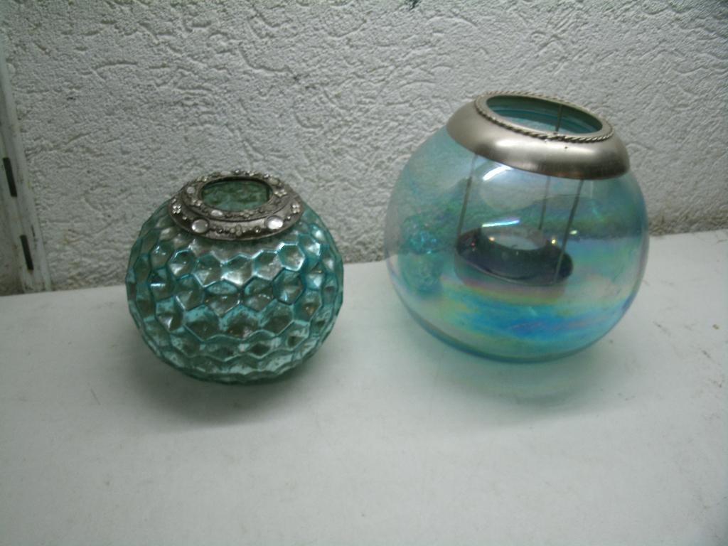 5c urn verlichling waxinie  13 en 10 cm, Ophalen of Verzenden