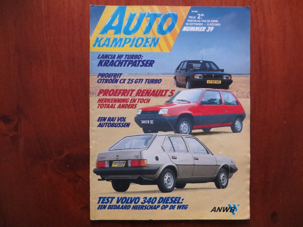 Autokampioen 39 1984 Renault 5, Lancia Delta HF Turbo, 340, Ophalen of Verzenden, Nieuw, Renault