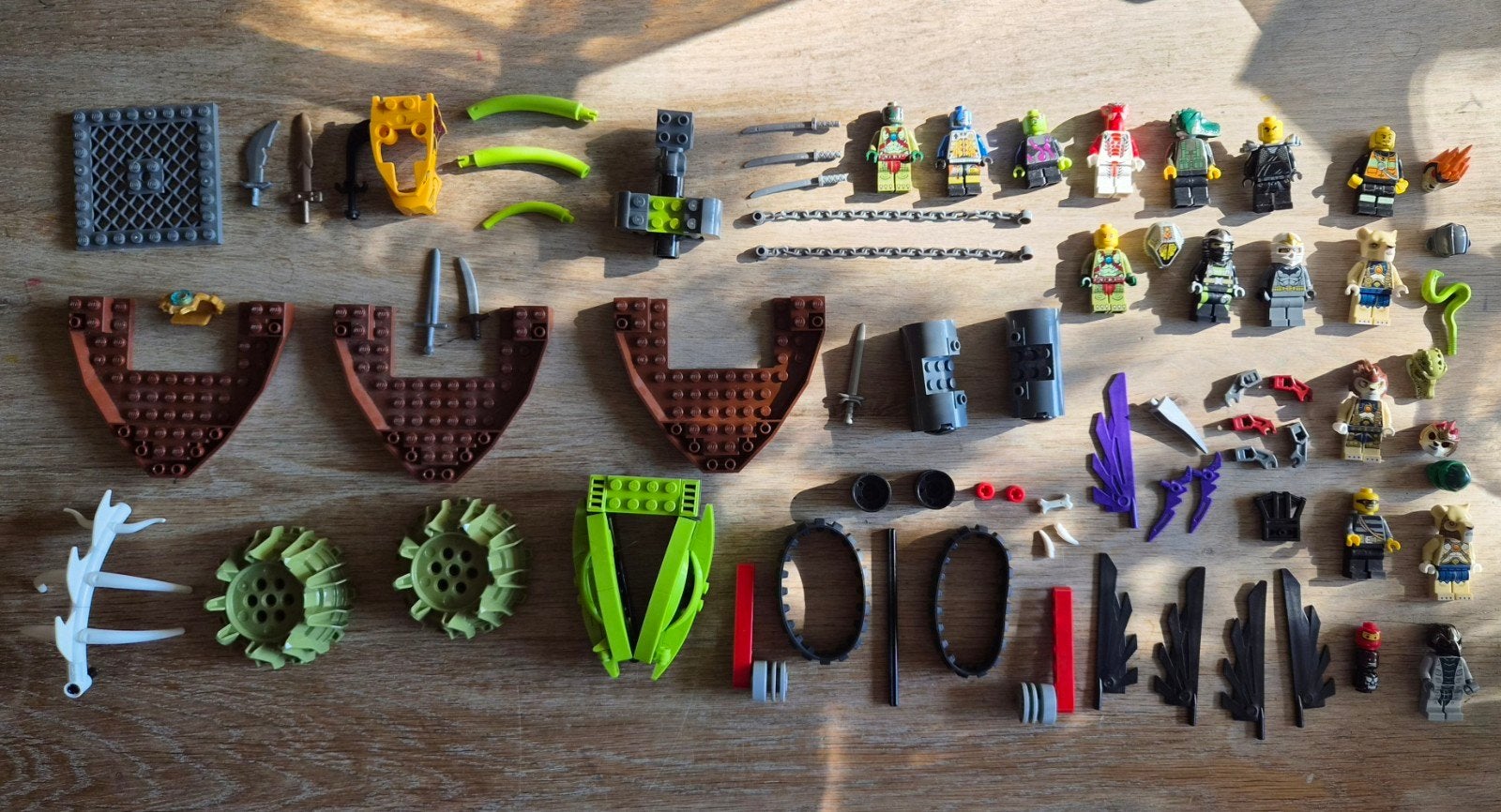 Grote partij Lego Ninjago figuren en onderdelen, Gebruikt, Lego, Ophalen of Verzenden, Inclusief minifiguren