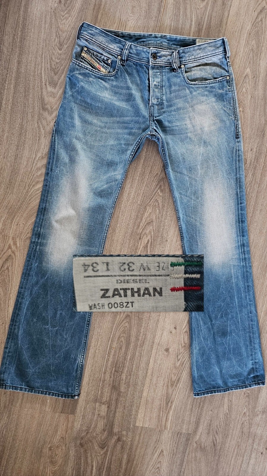 Diesel ZATHAN W32 L34 | 32x34 # Vintage # BOOTCUT #D3637, Diesel, Blauw, Diesel, W32 (confectie 46) of kleiner