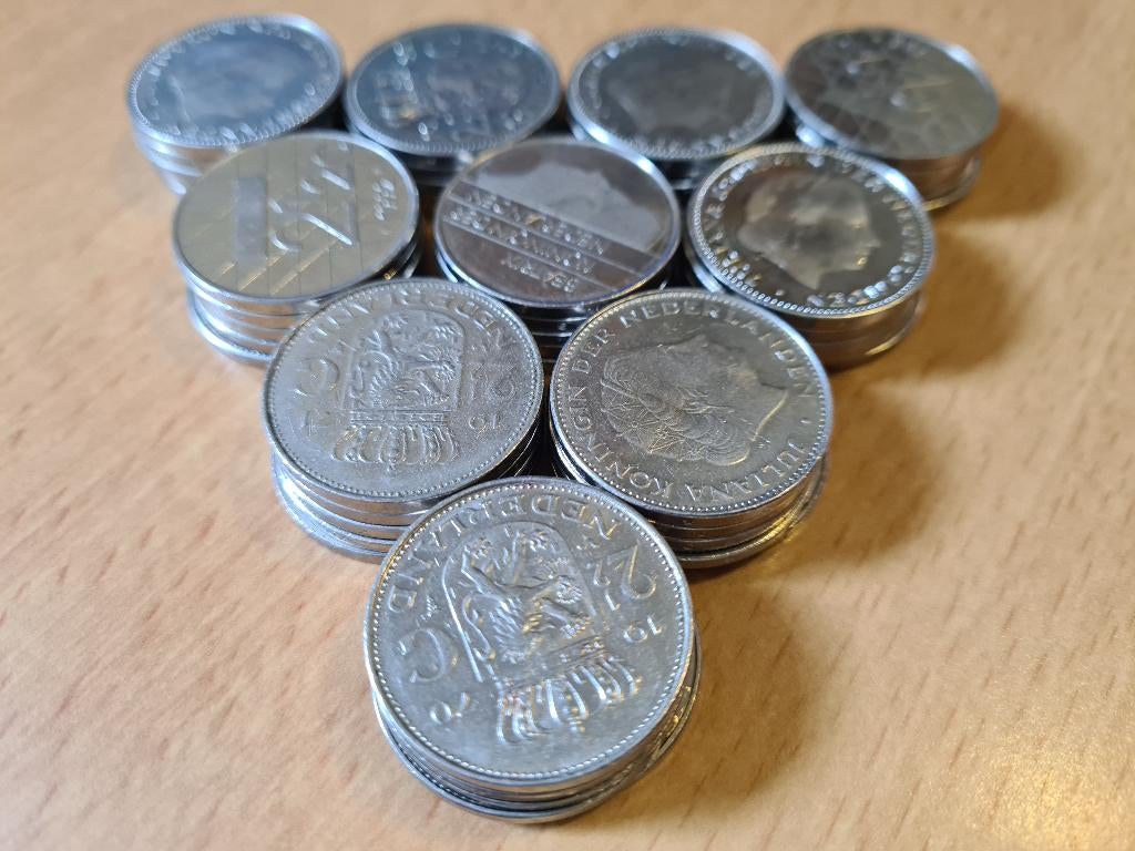 50x 2 1/2 Gulden voor NL-se Flipperkast & Fruitautomaat, Verzamelen, Automaten | Gokkasten en Fruitautomaten, Gulden, Ophalen of Verzenden