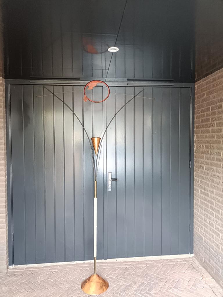 Bijzondere staande lamp Avondrood D1115 Pieter Spruyt, Ophalen, Gebruikt, Overige materialen, Vintage, Design