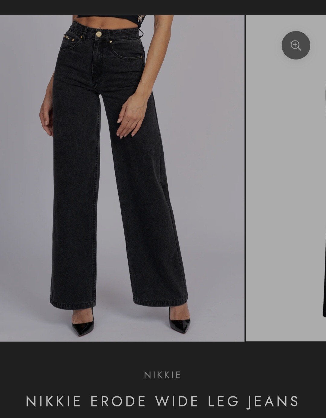 Nikkie Erode Wide Leg Jeans - Zwart - Maat W30, Zwart, Nieuw, Ophalen of Verzenden, Nikkie