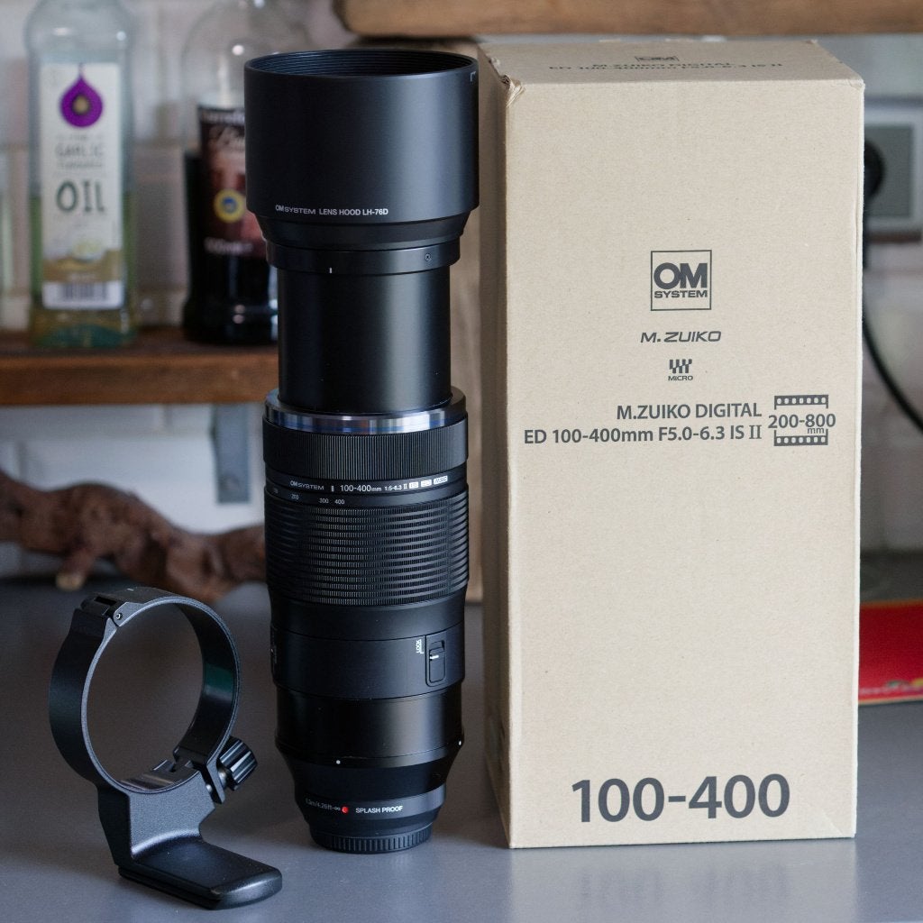 OM SYSTEM M.Zuiko 100-400mm f5.0-6.3 IS II, 400 mm, Micro Four Thirds, Telelens, Zo goed als nieuw