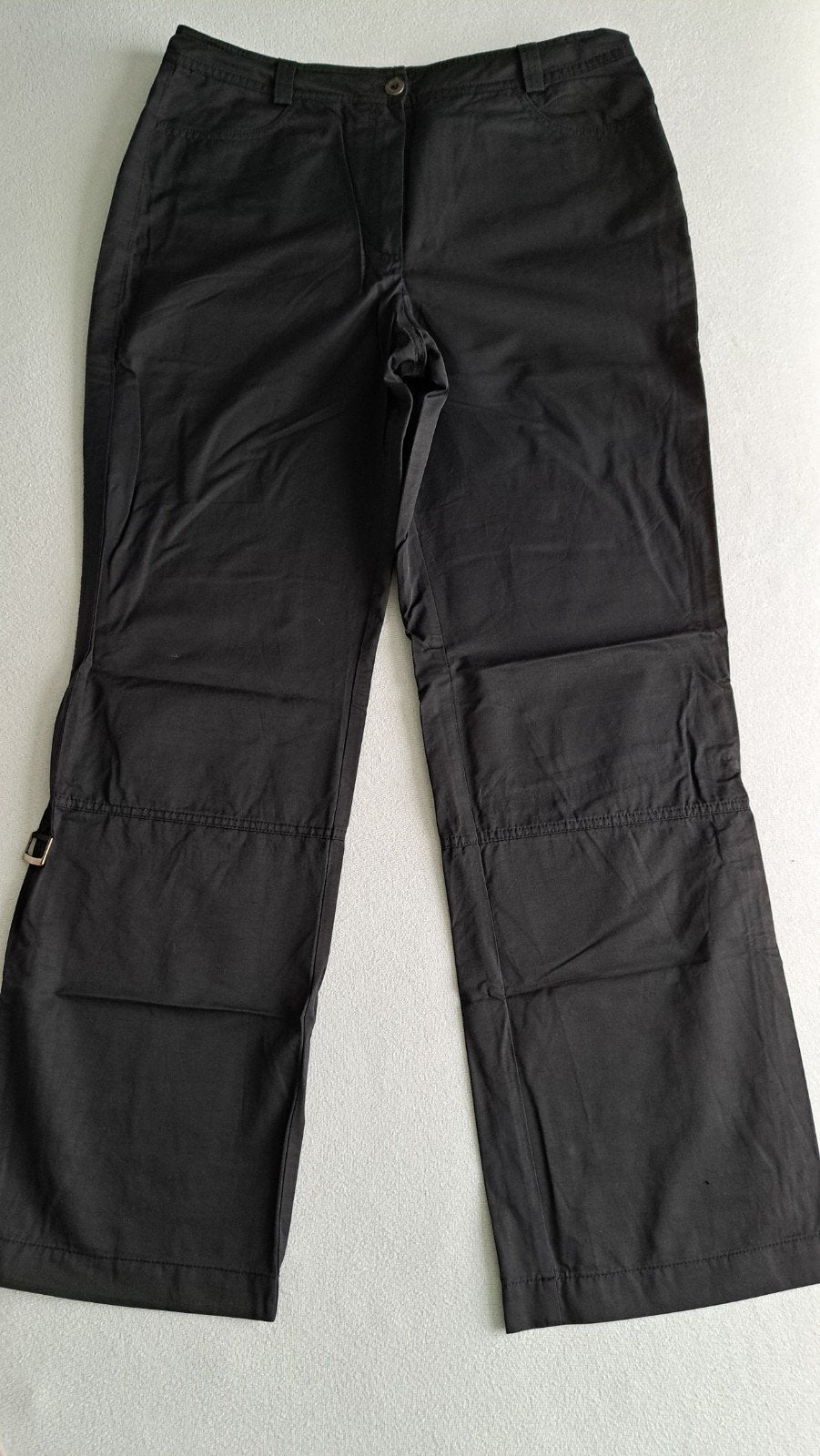 Zwarte, dunne gladde broek van Bonita, mt. 42, Zwart, Maat 42/44 (L), Bonita, Ophalen of Verzenden