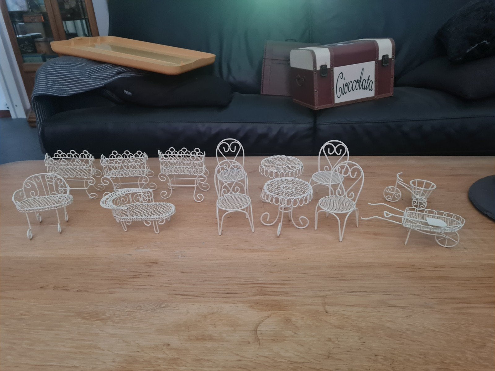 Miniatuur tuinmeubelen en accessoires - 12-delige set, Ophalen of Verzenden
