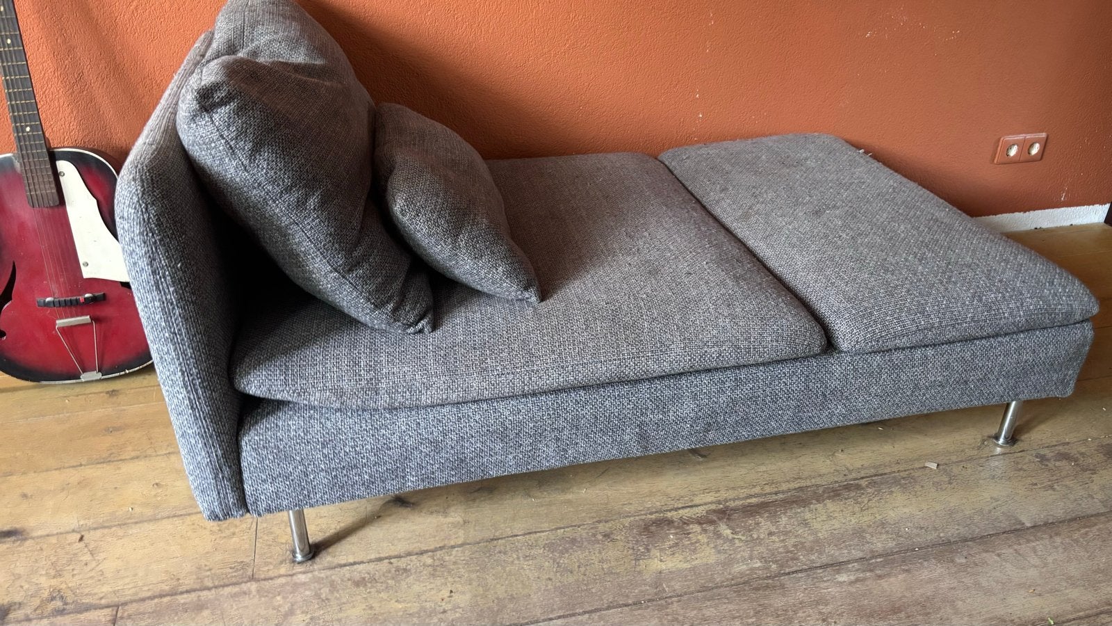 IKEA Söderhamn chaise longue lichtgrijs - Goed gebruikt, Huis en Inrichting, Banken | Sofa's en Chaises Longues, Ophalen, Gebruikt
