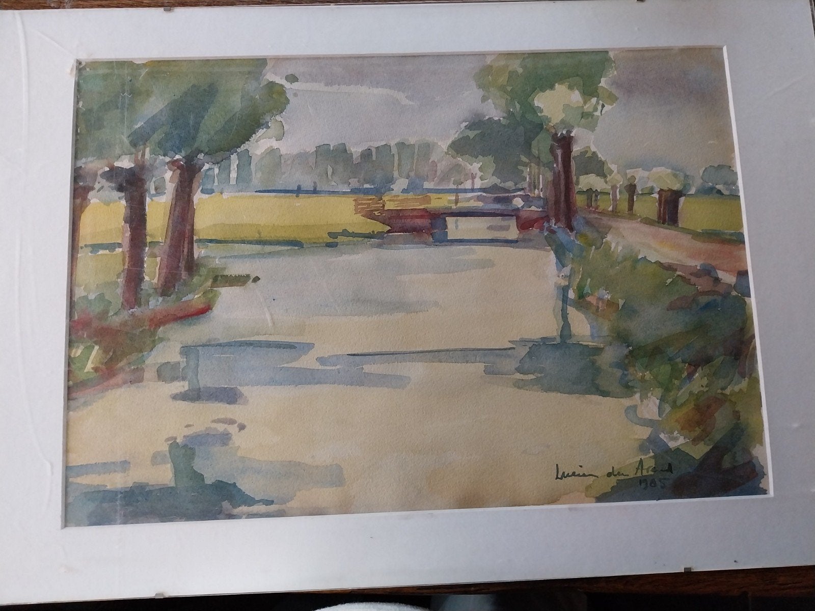 Bijzondere aquarel van Lucien den Arend 1943., Ophalen of Verzenden