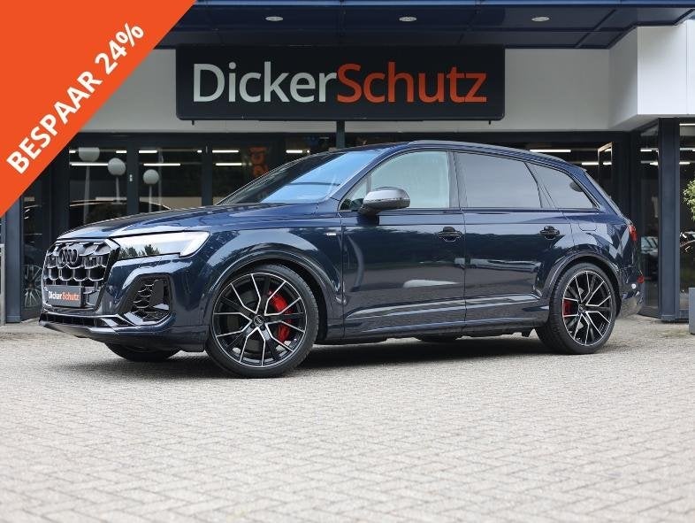Audi Q7 60 TFSIe Competition Vierwielb. | Pano | Massage | T, Auto's, Audi, Automaat, 2995 cc, Blauw, 26 kWh