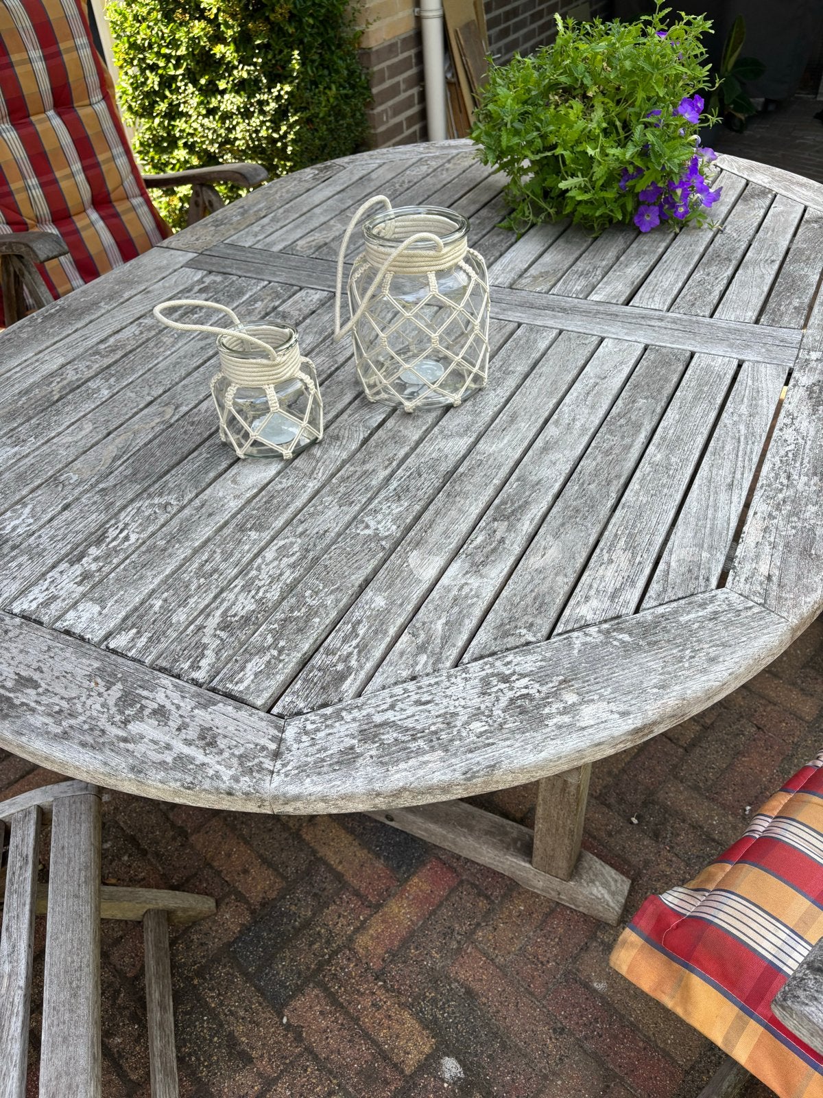 Hartman tuinset met uitschuifbare tafel (180-240 cm), Ophalen, 4 zitplaatsen, Gebruikt, Eettafel