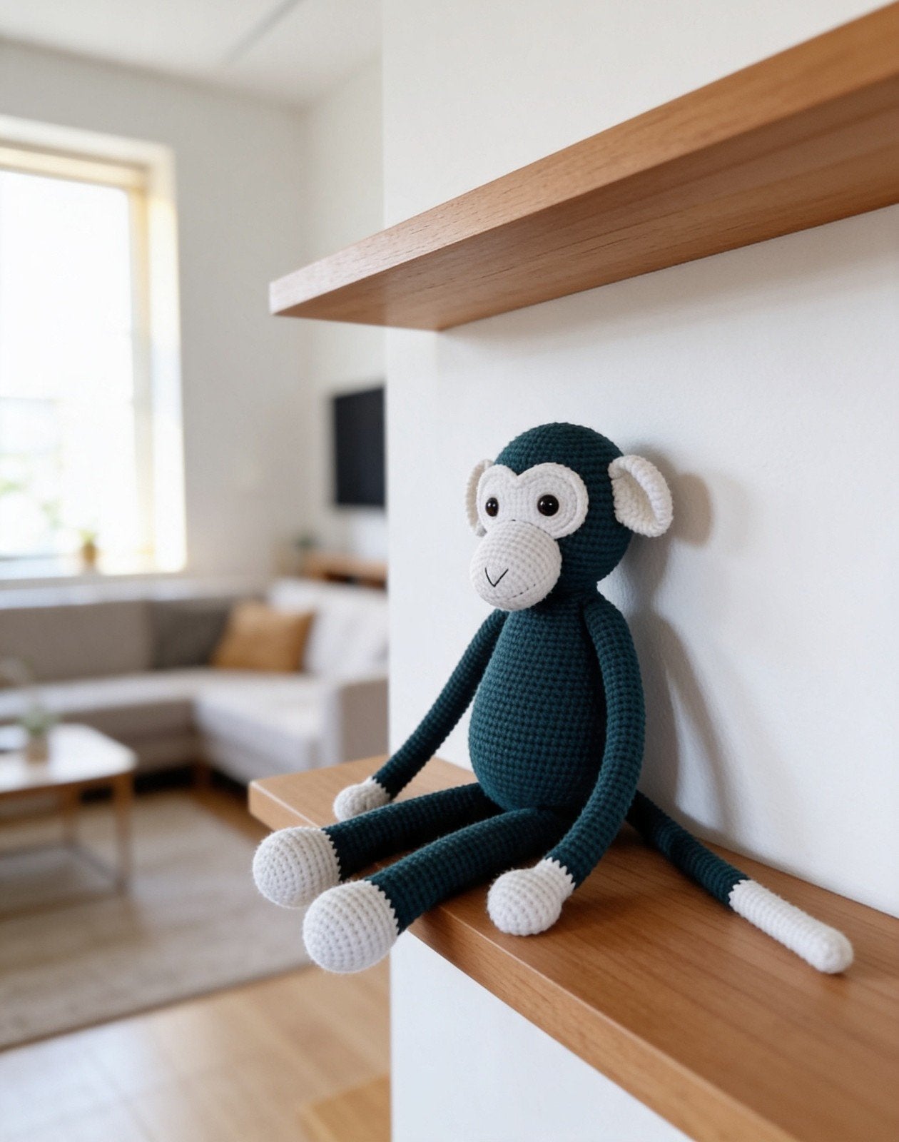 Gehaakte aap knuffel - Handgemaakt en uniek, Groen, Overige merken, Nieuw, Ophalen of Verzenden