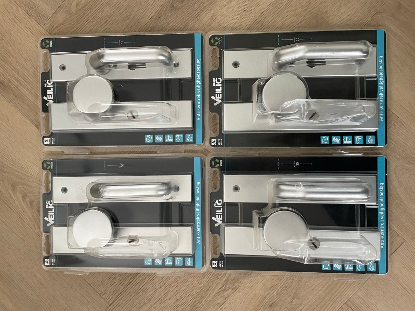 4x Veiligheidsbeslag SKG3 Anti-Kerntrek Deurkruk Aluminium, Ophalen of Verzenden, Nieuw, Overige materialen, Klink of Kruk