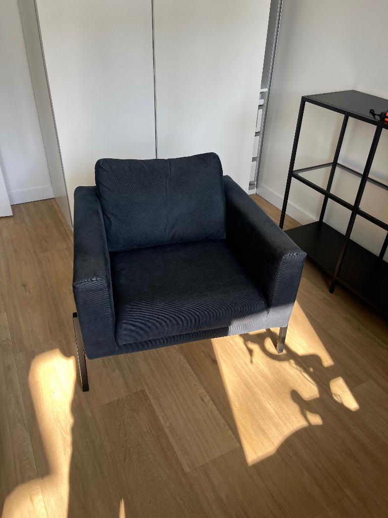IKEA fauteuil Koarp antraciet zwart, Ophalen, Gebruikt, 75 tot 100 cm, 75 tot 100 cm