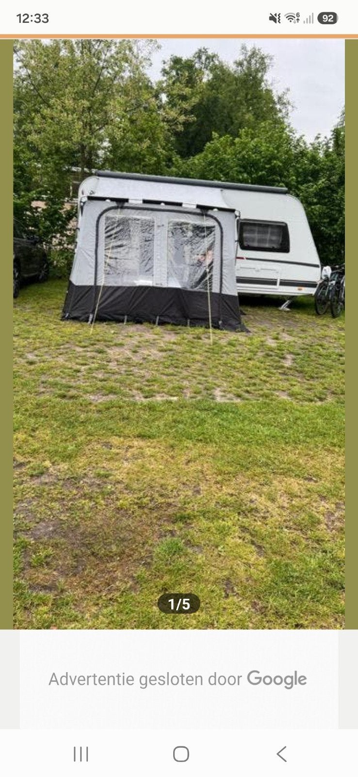 Dorema/starcamp Mistral voortent deeltent, Ophalen, Zo goed als nieuw