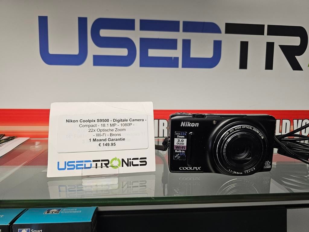 Nikon Coolpix S9500 - Compact Camera - 18.1 MP - 22x Zoom, Ophalen of Verzenden, Nikon, 8 keer of meer