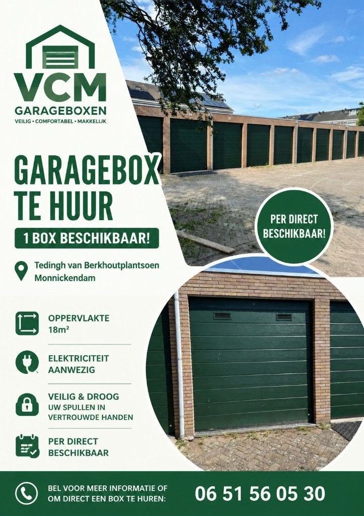 Opslagruimte/ garagebox te huur