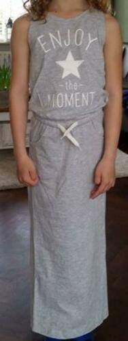 Europe kids Terstal 116 jurk maxijurk maxi grijs grijze, Verzenden, Gebruikt, Meisje, Jurk of Rok