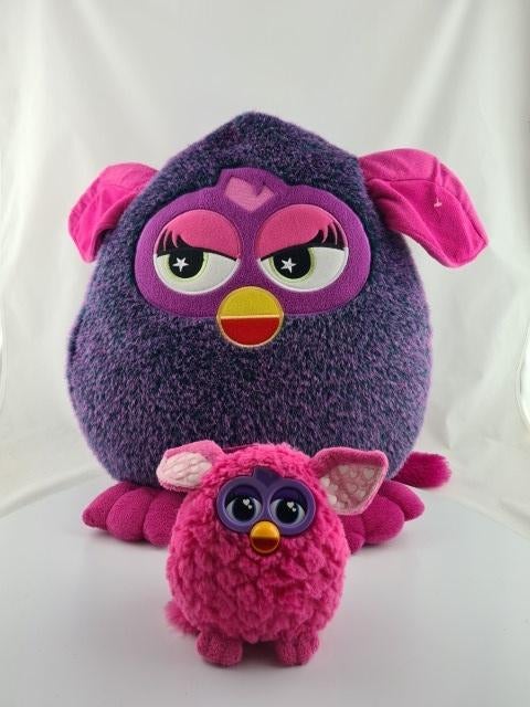 Furby groot 50 cm en klein 15 cm, Kinderen en Baby's, Speelgoed | Knuffels en Pluche, Paars, Overige merken, Overige karakters
