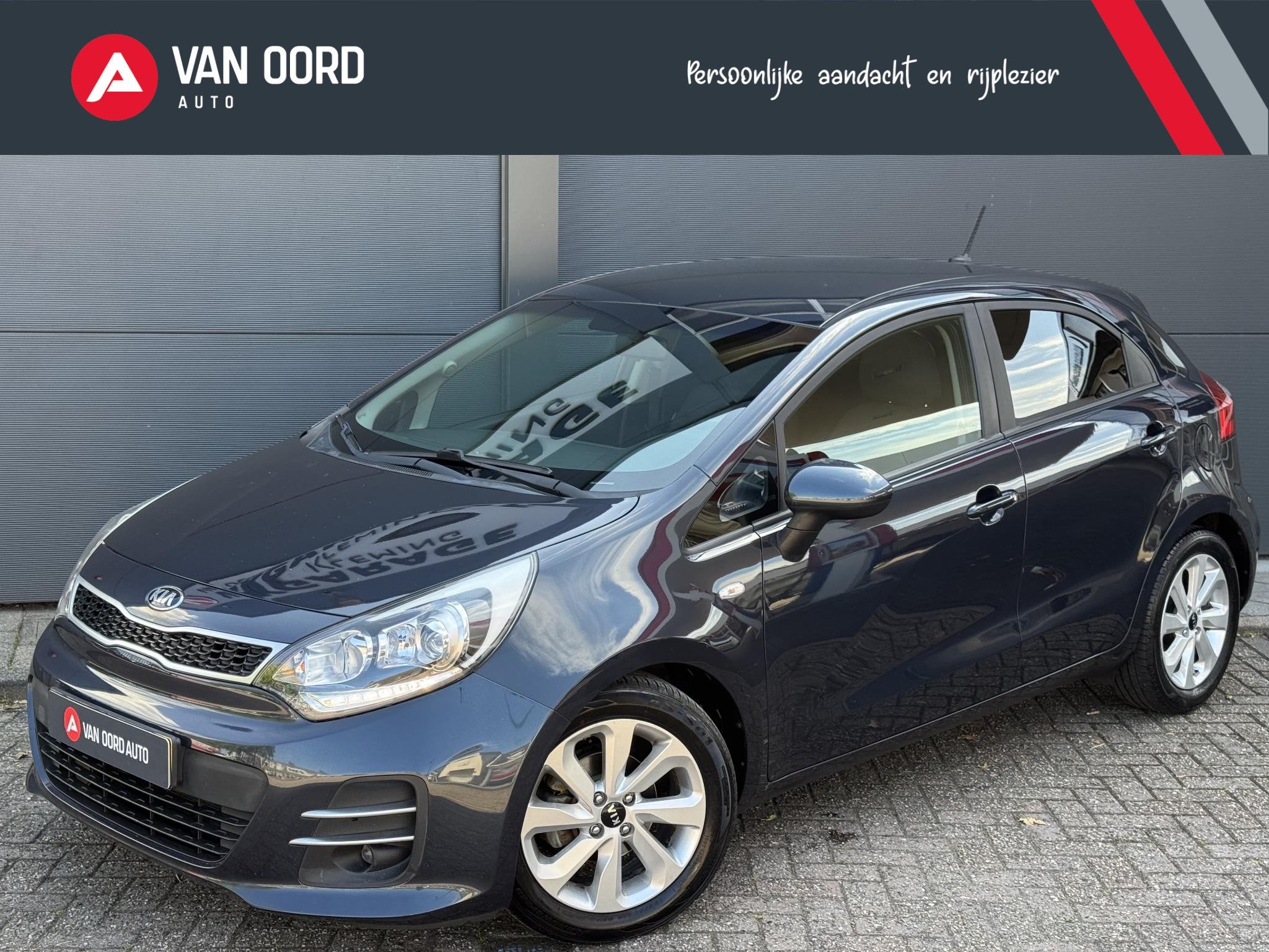 Kia Rio 1.2 CVVT DynamicLine / 1e Eigenaar, Auto's, 1027 kg, Euro 6, 4 cilinders, Blauw
