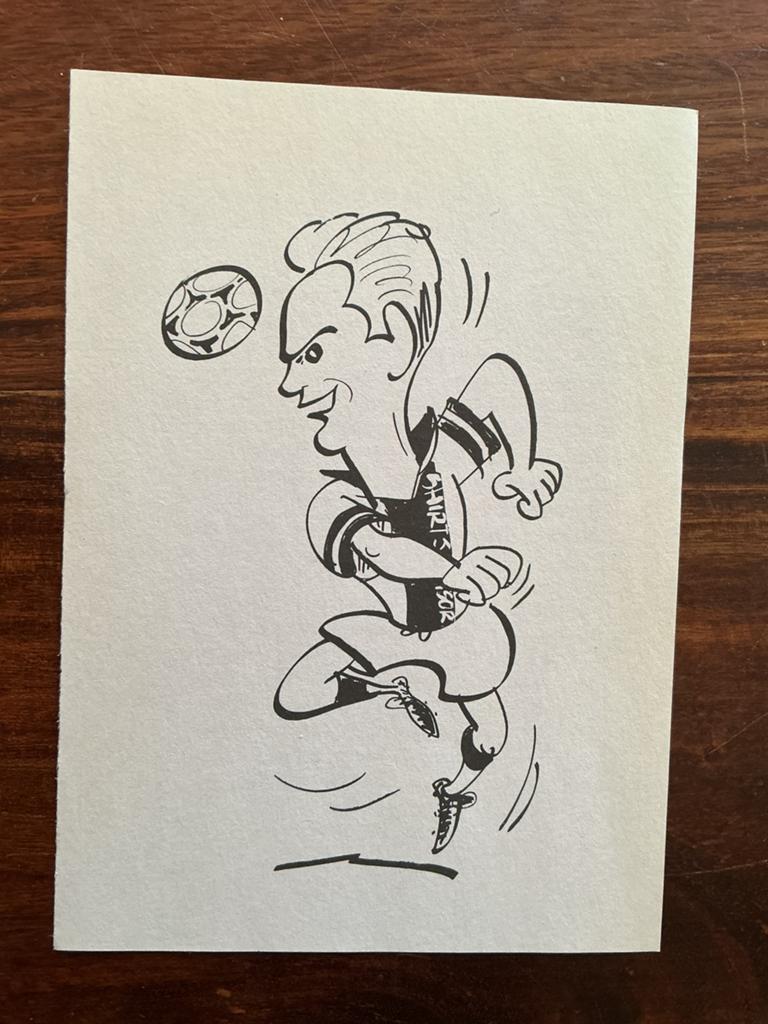 Voetbal karikatuur Dik Bruynesteyn Frank de Boer WK 1994, Ophalen of Verzenden, Knipsel(s)