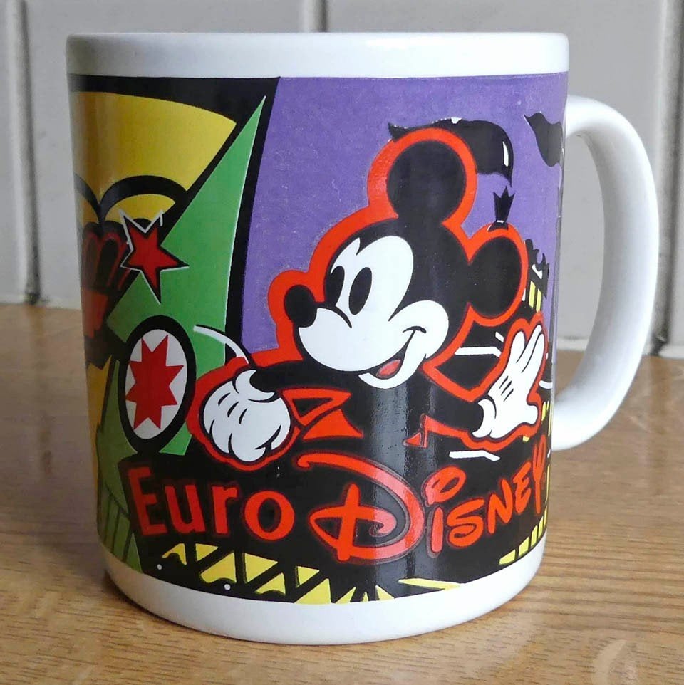 Walt Disney vintage beker Euro Disney Disneyland Parijs mok, Ophalen of Verzenden, Leeuwenkoning of Jungle Boek, Zo goed als nieuw