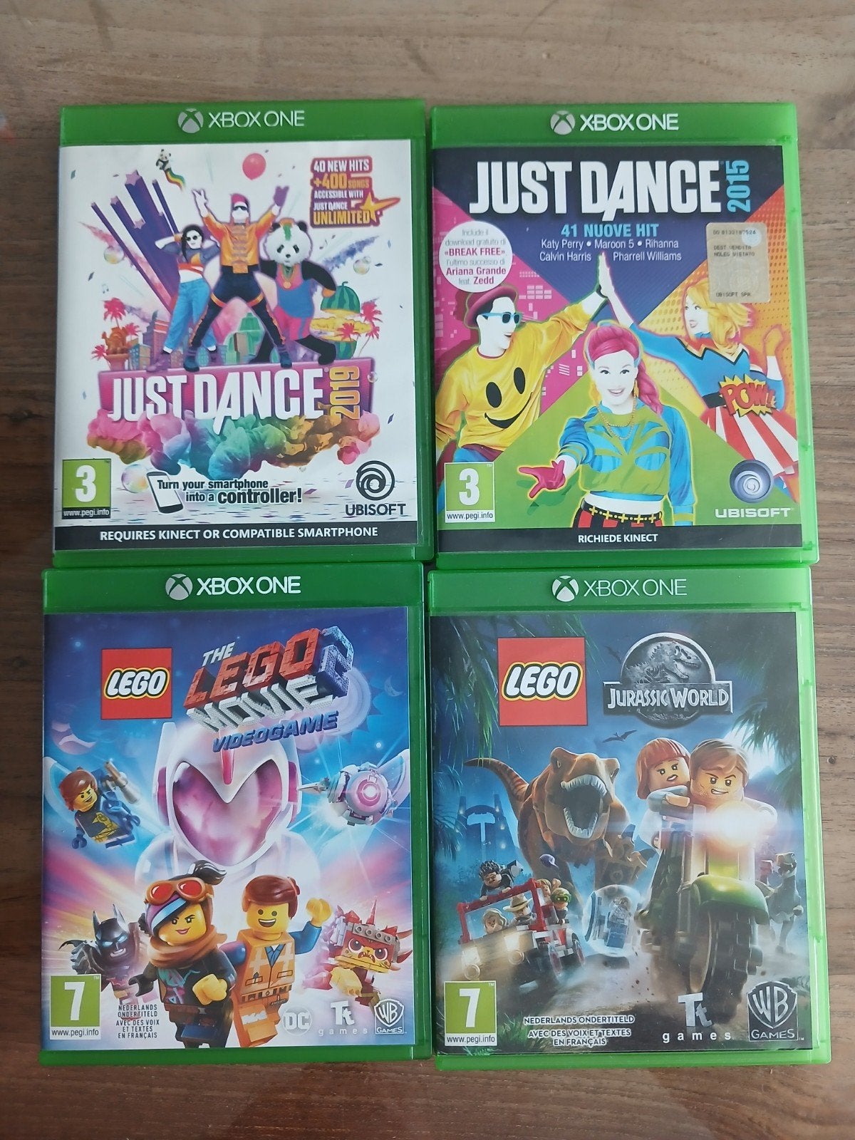 Xbox One games: Just Dance , Lego Movie, Jurassic W, Muziek, Gebruikt, Ophalen of Verzenden, Eén computer
