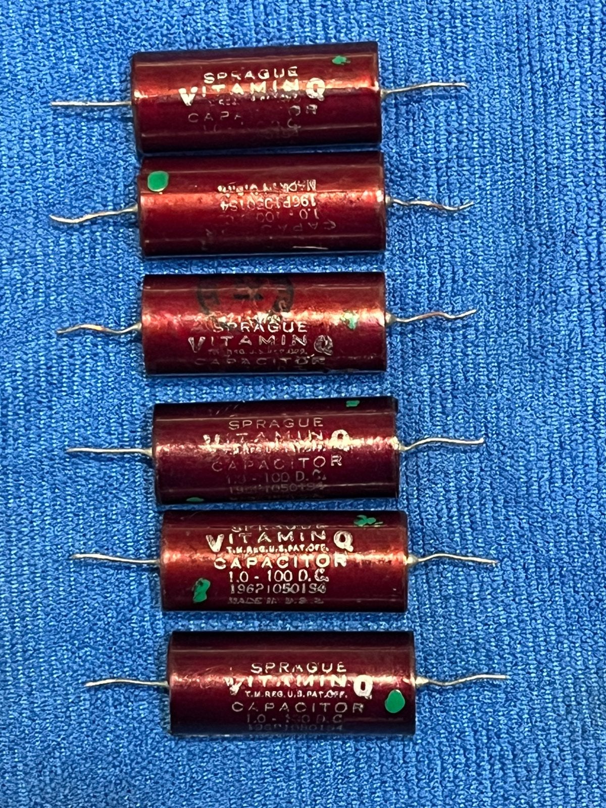 Sprague Vitamin p.st Q 196P 1.0uF 100V – Gematchte set van 6, Ophalen of Verzenden, Zo goed als nieuw