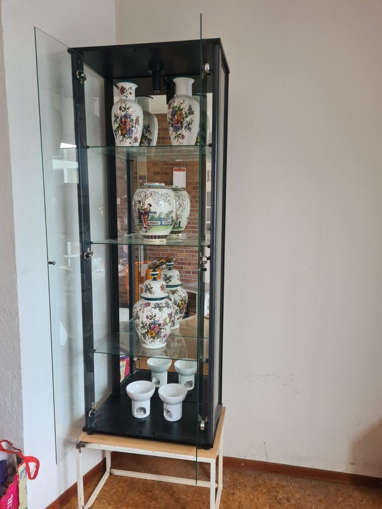 Vitrine kast met/zonder inhoud, Ophalen, 50 tot 100 cm, Zo goed als nieuw, 150 tot 200 cm