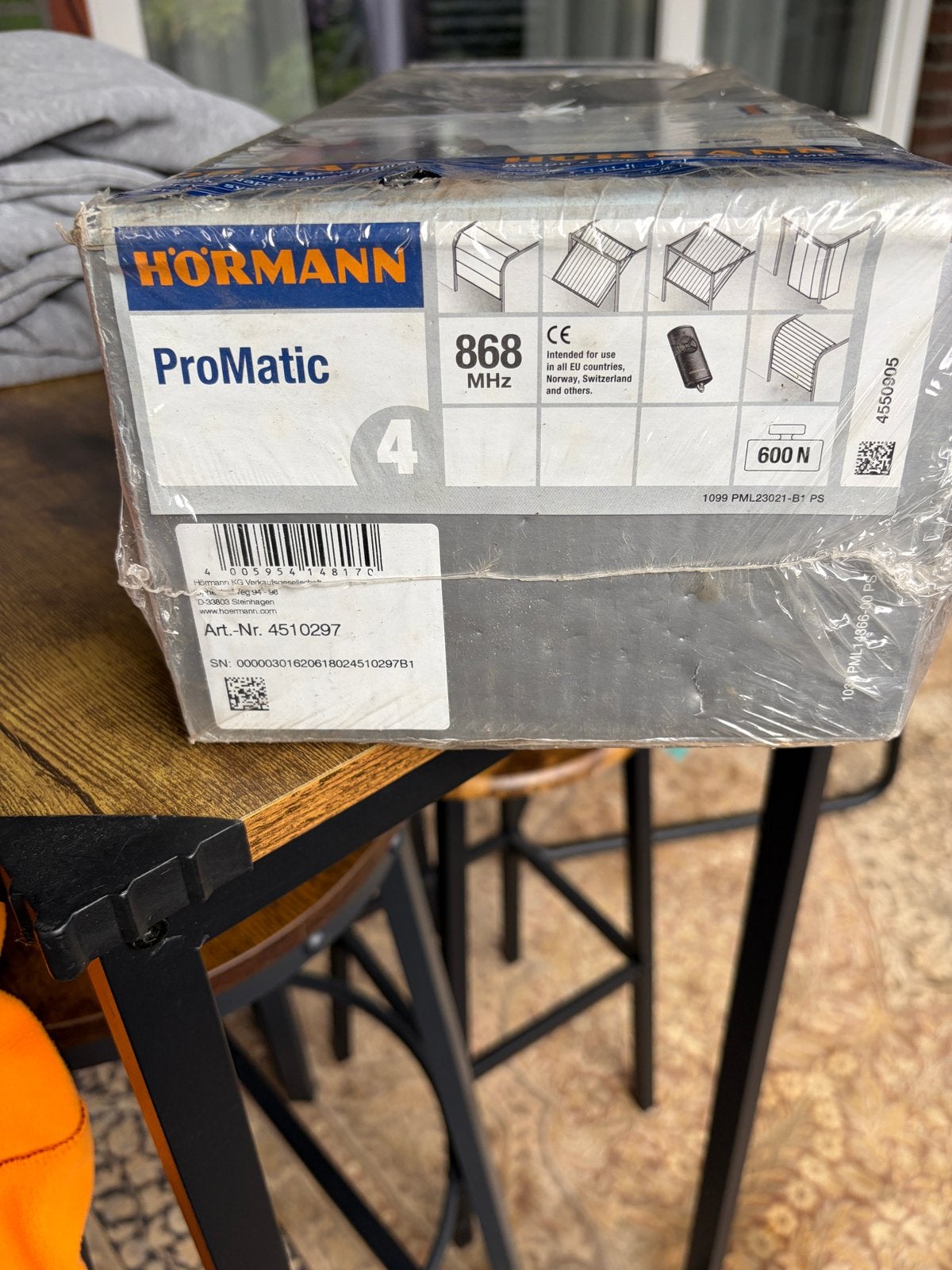 Hörmann Promatic 4 garagedeuropener met K-rail, Ophalen, 120 cm of meer, 215 cm of meer, Garagedeur