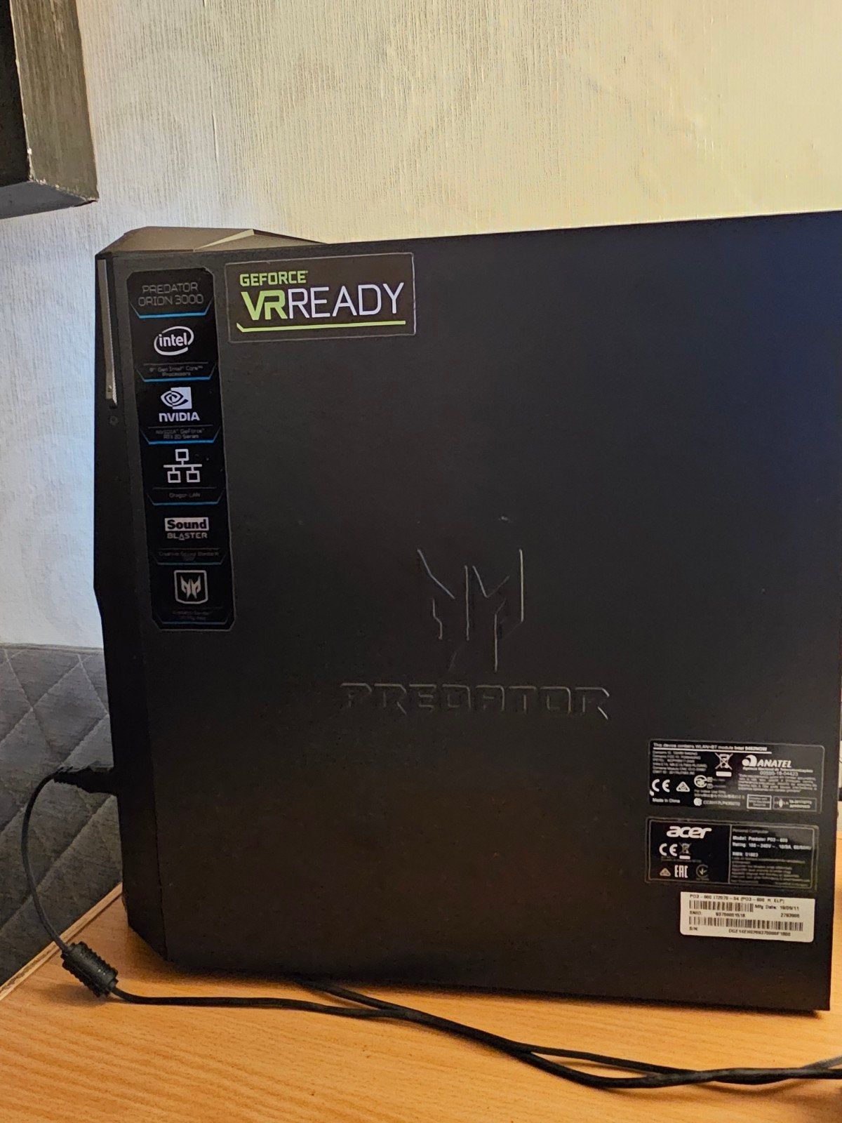 Acer Predator Orion 3000 Gaming PC - i7-9700, 16GB RAM, RTX, Intel Core i7-9700, Acer Predator, Virtual Reality, Zo goed als nieuw