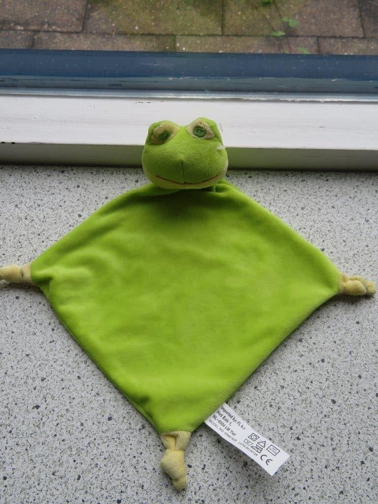 Knuffeldoek Kikker of kikkertje groen velours van Het EeK, Kikker, Groen, Ophalen of Verzenden, Zo goed als nieuw