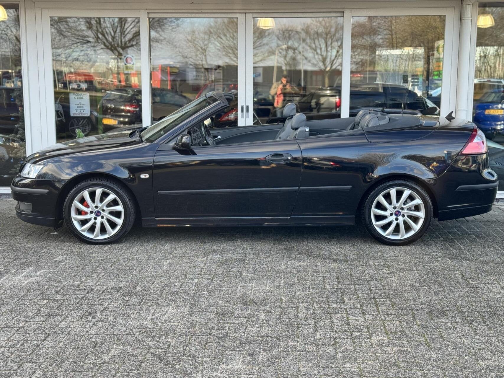 Saab 9-3 Cabrio 1.8T 150pk Vector,Leder,Xenon,Clima,Lmv,, Auto's, Saab, Voorwielaandrijving, 1998 cc, Gebruikt, Zwart
