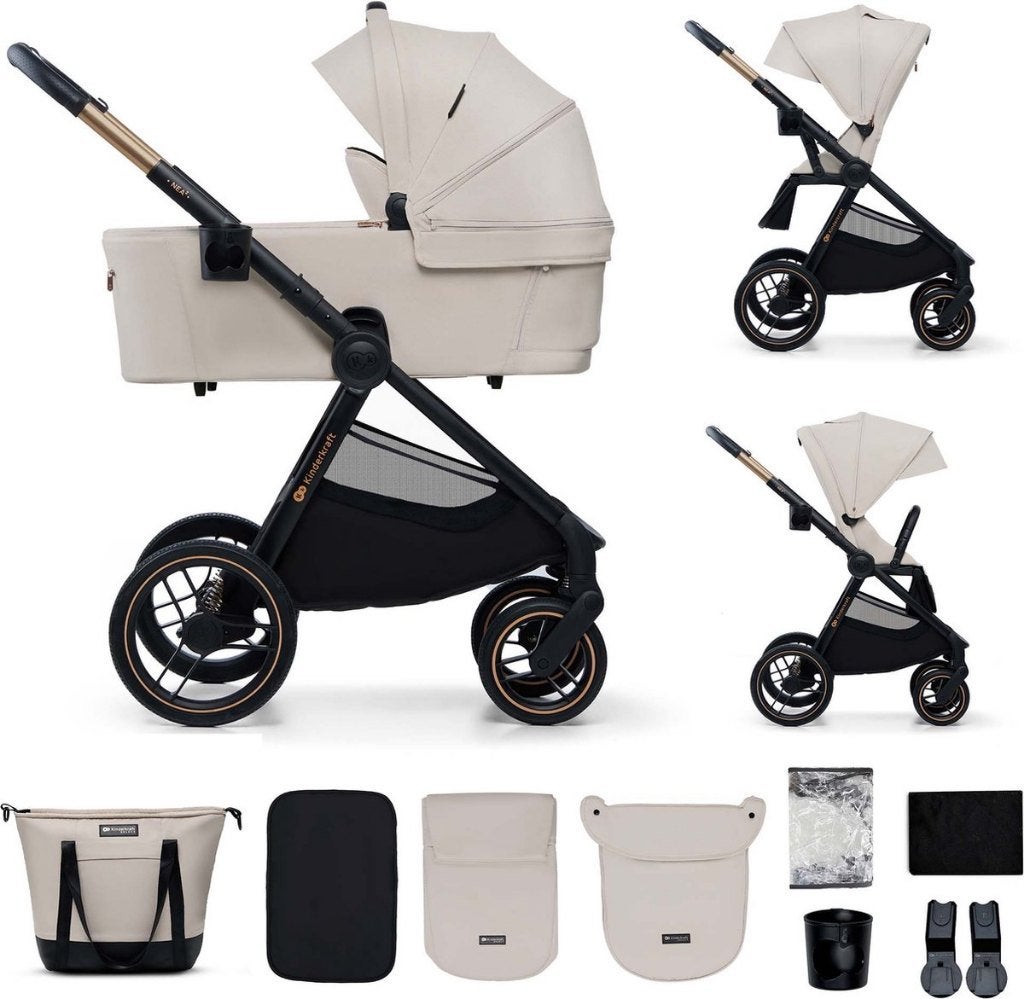 NIEUW Kinderkraft NEA 2 Kinderwagen 2-in-1 tot 27kg Beige, Overige merken, Nieuw, Ophalen of Verzenden, Combiwagen