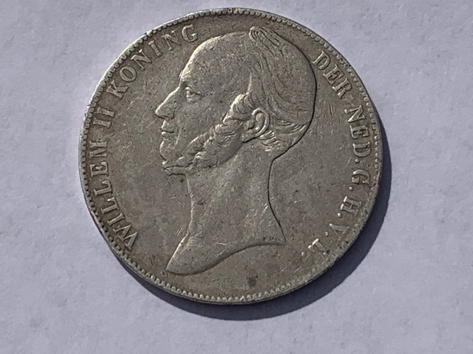 Zeer zeldzame zilveren rijksdaalder 1844, Ophalen of Verzenden, 2½ gulden