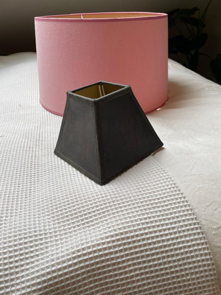 Leer look kapje schemerlamp, Huis en Inrichting, Ophalen, Zo goed als nieuw