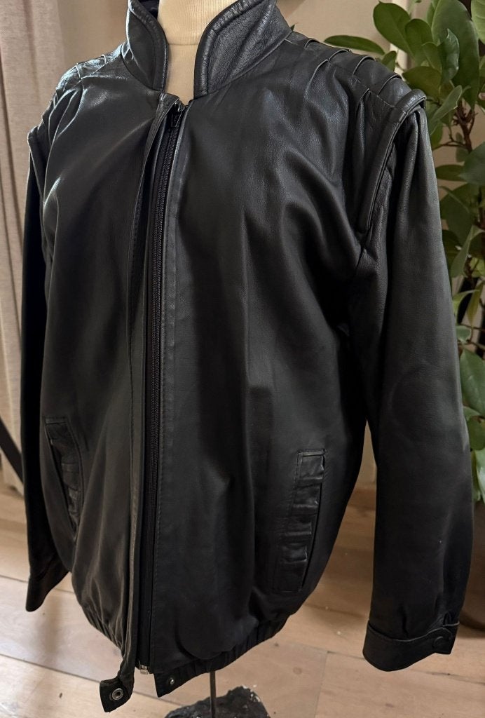 Echte leren jas Zabée, Kleding | Heren, Jassen | Winter, Zwart, Ophalen of Verzenden, Zo goed als nieuw, Zabée