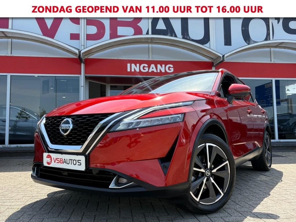 Nissan QASHQAI 1.3 MHEV AUT. 158PK TEKNA PANO-DAK NAVI 360-C, Auto's, Automaat, Gebruikt, Huisgarantie, Met garantie (alle)