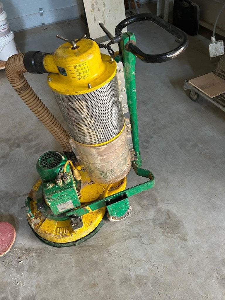 Lagler Trio Parketschuurmachine, Ophalen, Gebruikt, 1200 watt of meer, Vlakschuurmachine