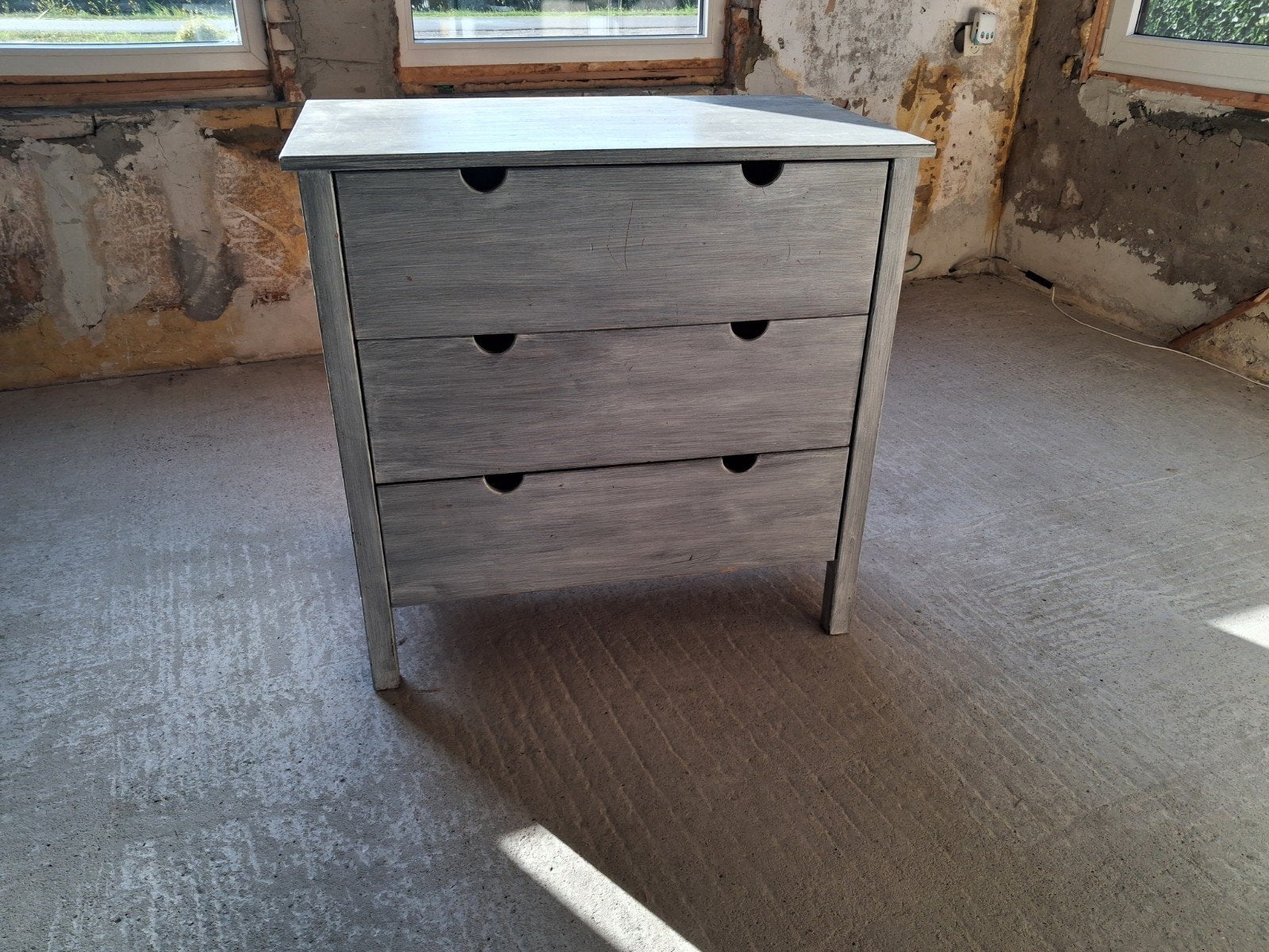 IKEA Commode/Kast met 3 lades - whitewash geverfd, Huis en Inrichting, Ophalen, Gebruikt, Modern, Scandinavisch, 50 tot 100 cm