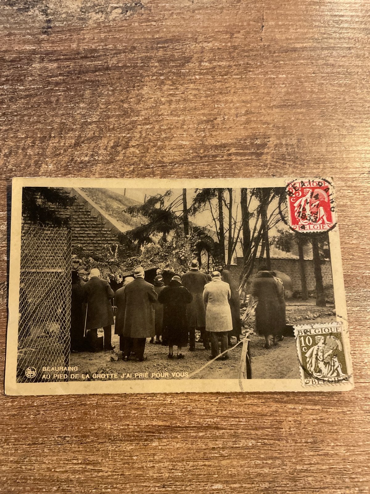 Oude ansichtkaart Beaubang: Au pied de la Grotte, Verzamelen, Ophalen of Verzenden, Voor 1920, Gelopen