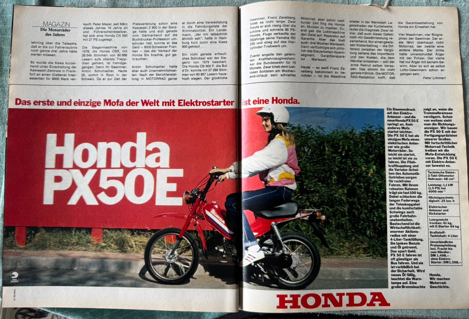 Advertentie 1980 Honda PX50 E, Verzenden, Zo goed als nieuw, Motoren