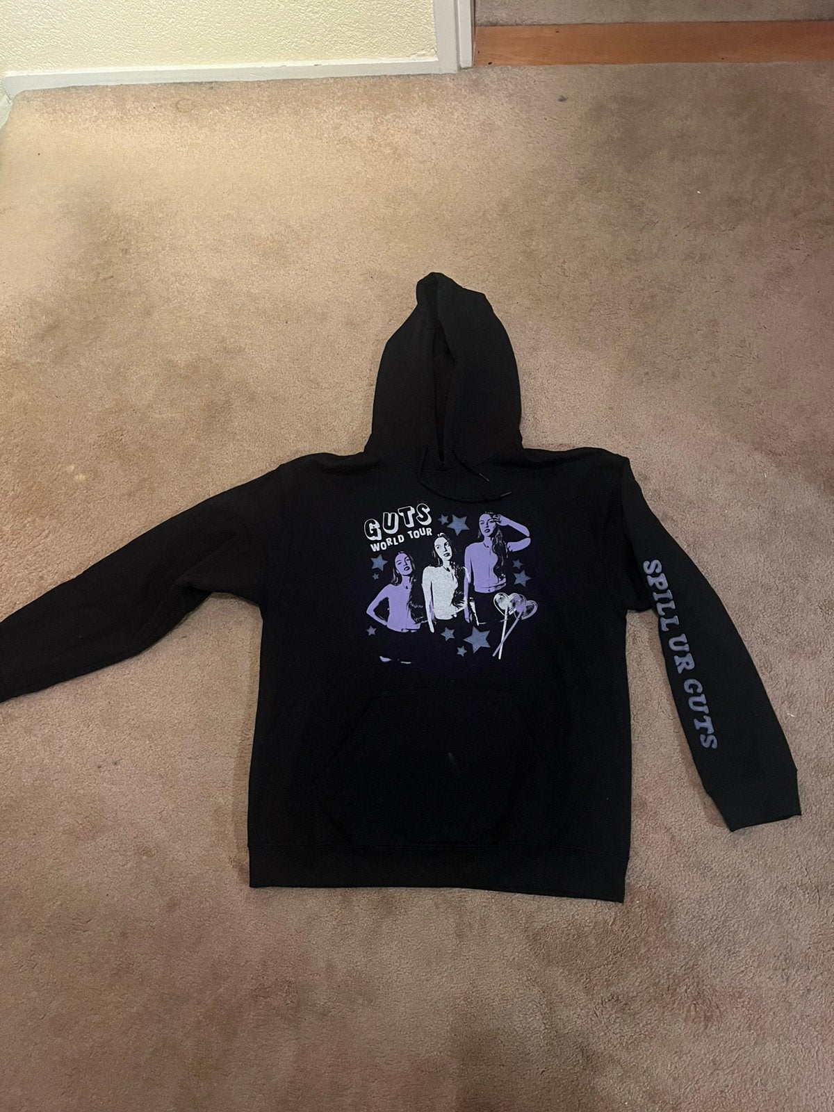 Olivia Rodrigo guts tour hoodie, Ophalen of Verzenden, Zo goed als nieuw, Kleding