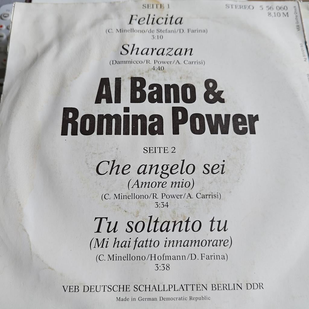 Al Bano & Romina Power - Felicita / Sharazan Single, Cd's en Dvd's, Vinyl Singles, Ophalen of Verzenden