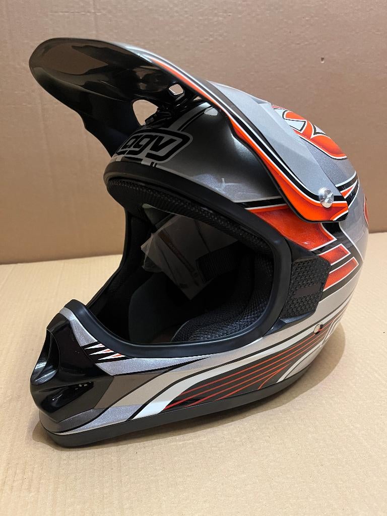 AGV motocross helmen - NIEUW - zilver/grijs/rood (crosshelm), Offroadhelm, Kinderen, Ophalen of Verzenden, Nieuw zonder kaartje