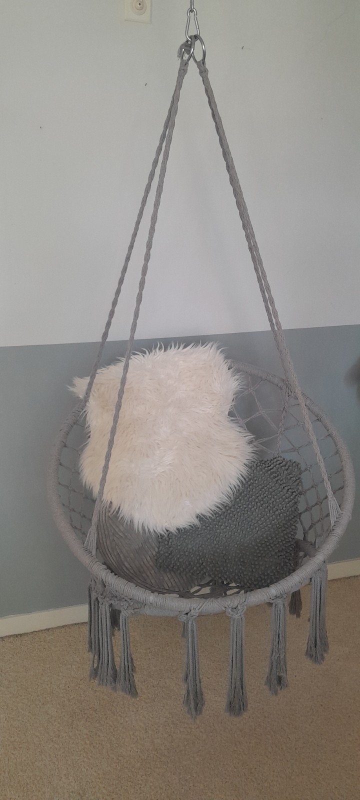 Hangstoel macramé, Ophalen, Overige materialen, Boho, Zo goed als nieuw