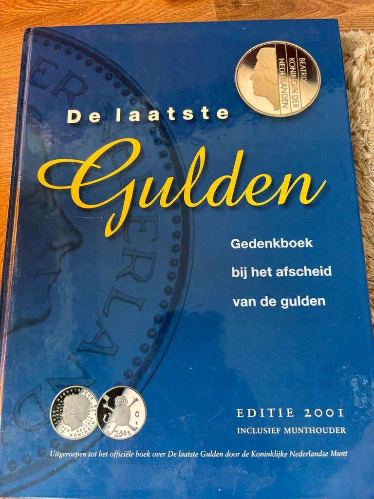 De Laatste Gulden Gedenkboek 2001 met munthouder, Ophalen of Verzenden, Koningin Beatrix, Overige waardes, Setje
