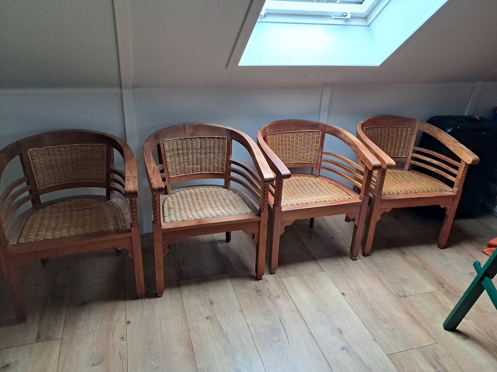 teakhouten stoelen., Ophalen, Gebruikt