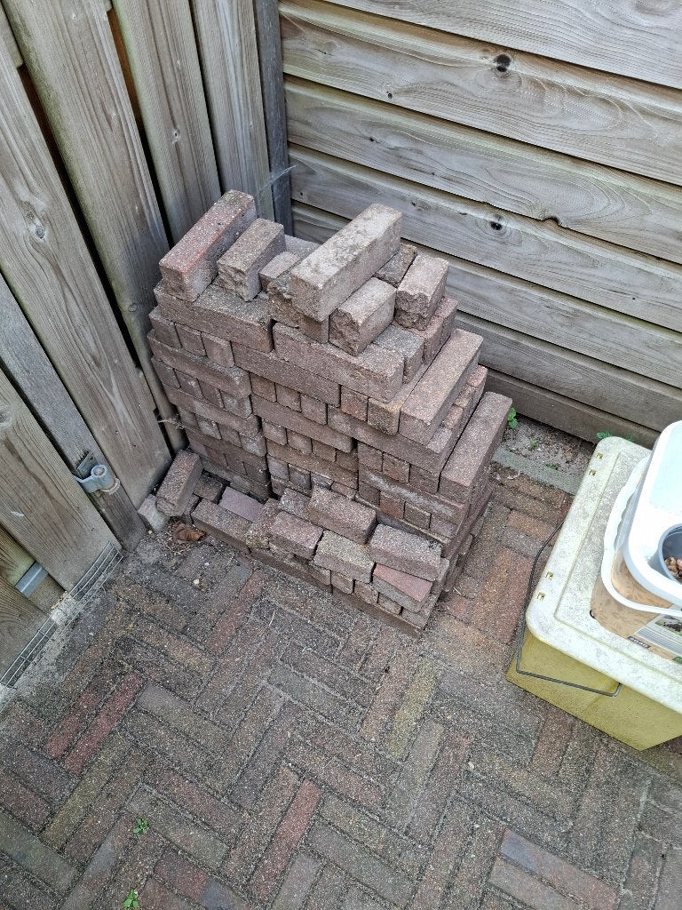 Restant waaltjes GRATIS OPHALEN!, Tuin en Terras, Tegels en Klinkers, Ophalen, Gebruikt, Beton, Klinkers