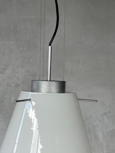 Raak hanglamp vintage design retro lamp glas jaren 90 light, Ophalen, Gebruikt, ., Modern