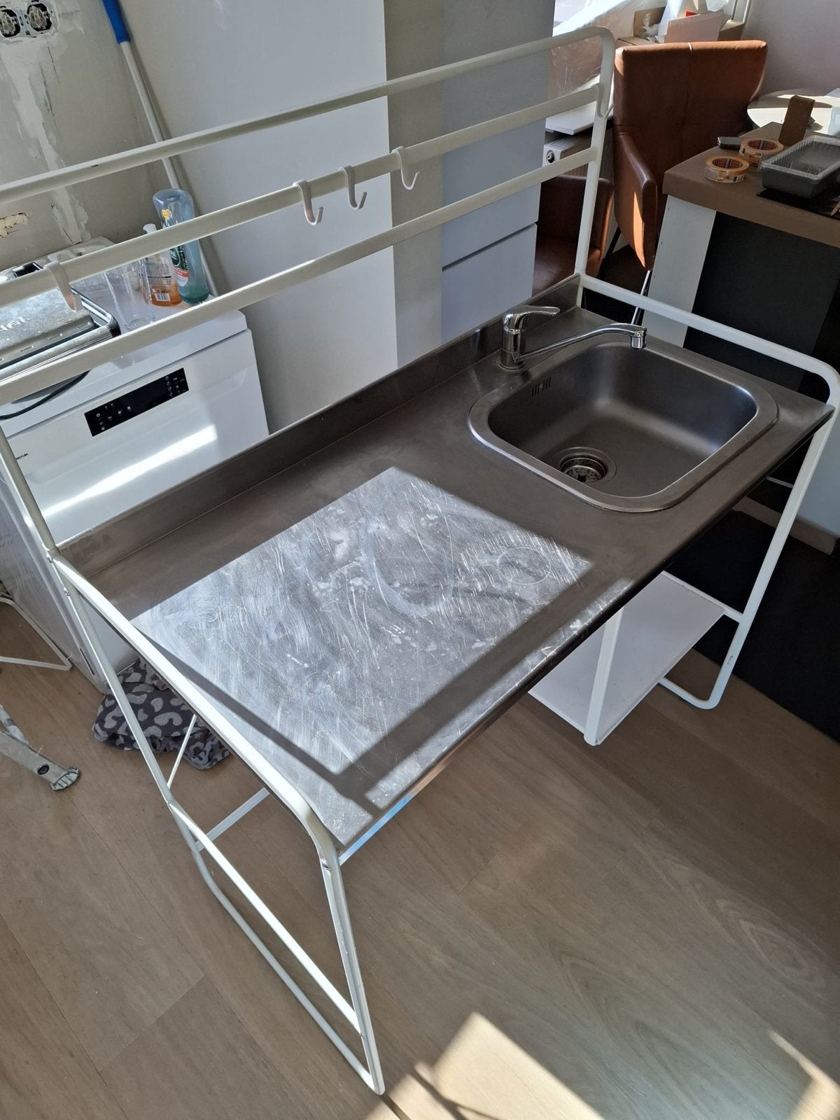 IKEA Sunnersta kitchenette - Compacte keukenoplossing, Ophalen, IKEA, Metaal, Wit